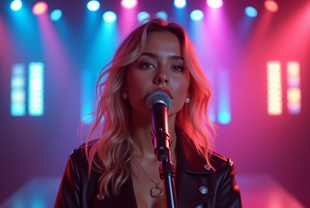 A age female pop singer who achieved success at a young age