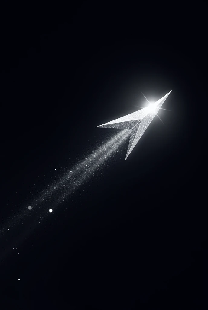 Silver shooting star type company logo