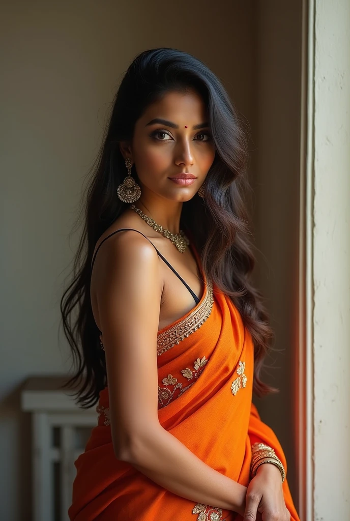 Indian model in saree looking hot
