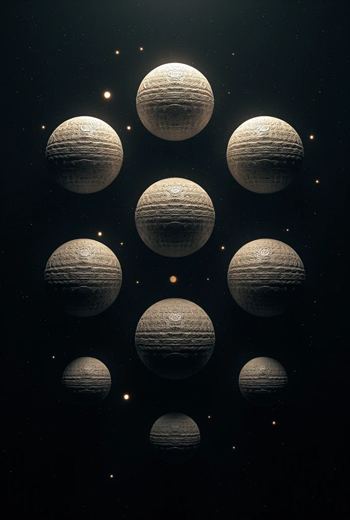 Several planets being identical Gestalt rule
