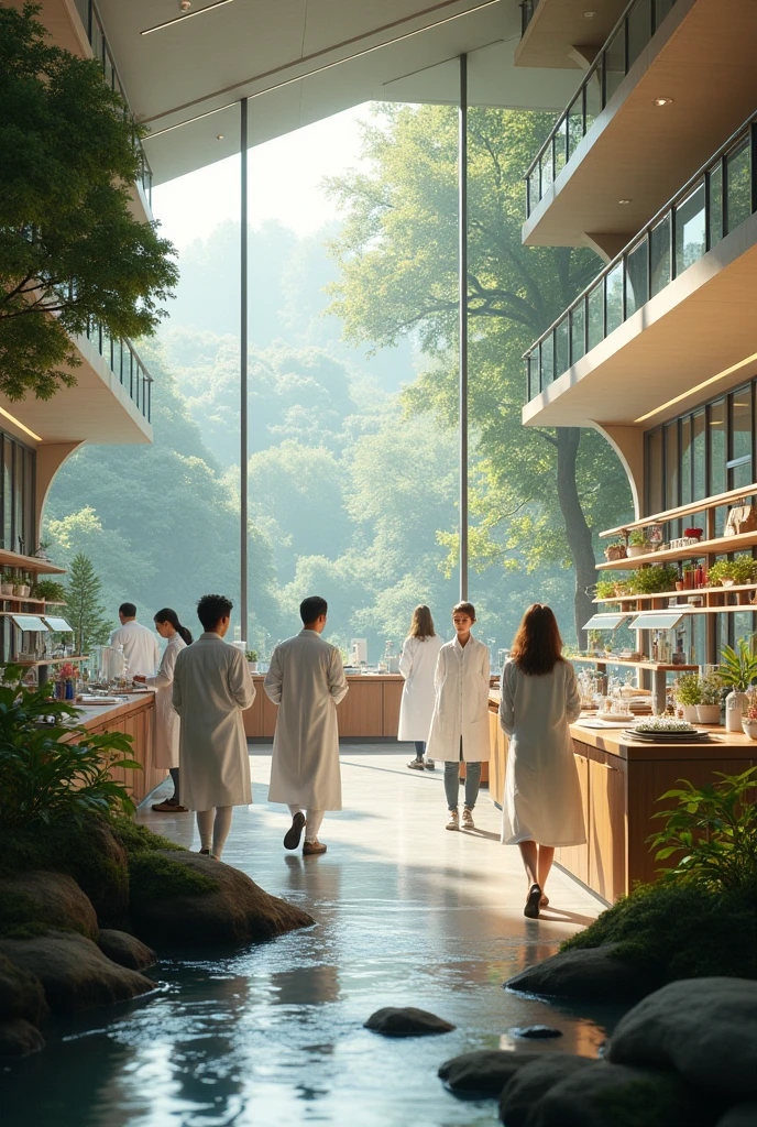 A research lab in a idly sambar theme