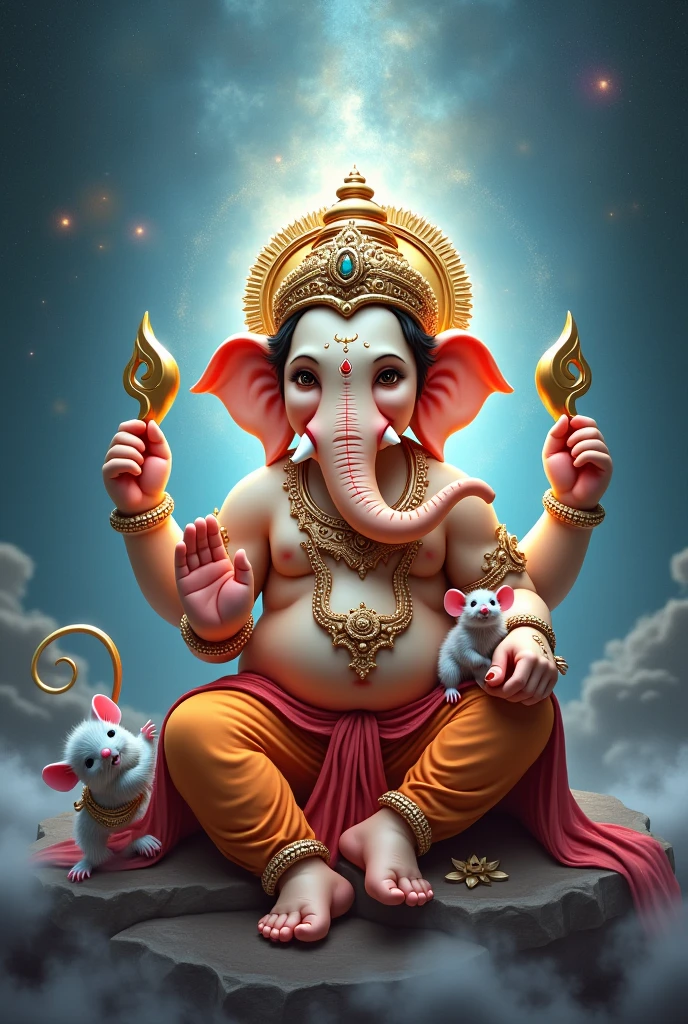 Imagine infinity image Little ganesh ji and mushak bahan