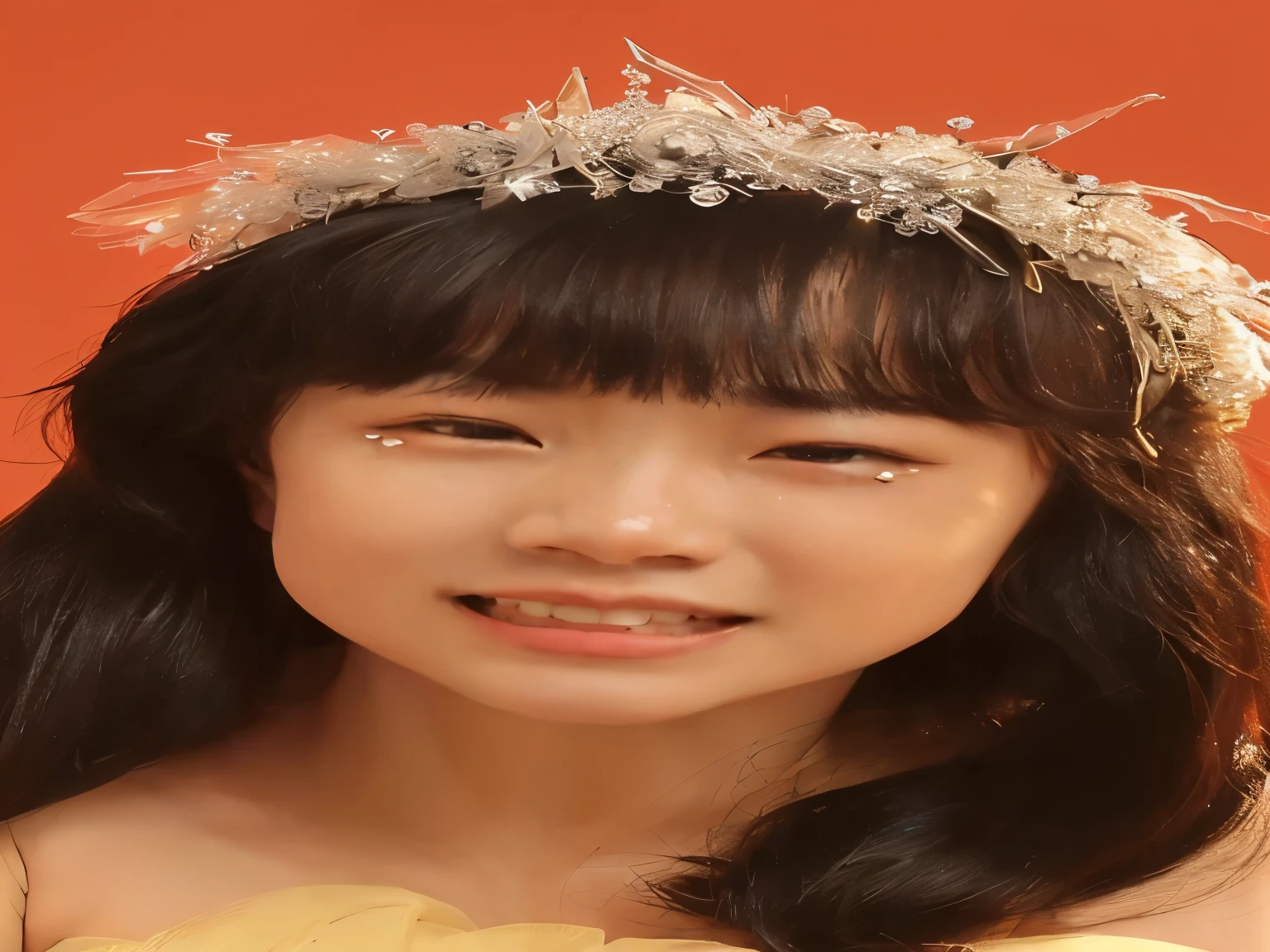 Close-up of a man wearing a crown，She is smiling, Nam Jae-yeon, WAN cute Korean face, Young fair angel, Park Jimin, Guo Zhiying, Young and cute Korean face, Kim Do-young, Lee Ji-eun, Lee Ji-eun, Portrait of Blackpink member Jossi, Larissa Manobar, Shin Jin Hye, Kim Tae-jun