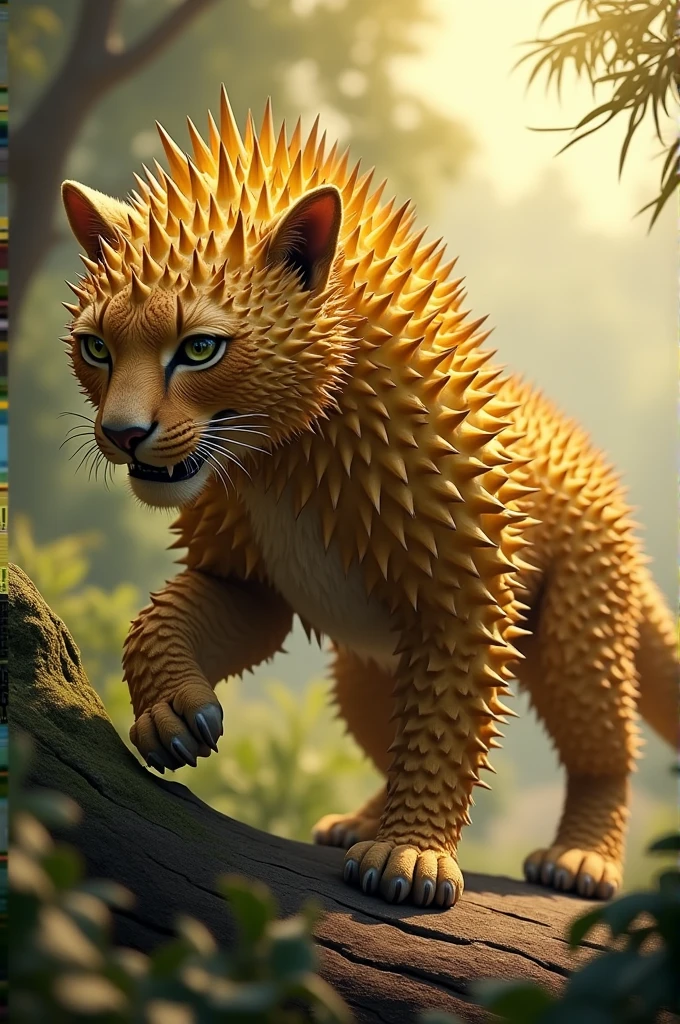 Create an image of a leopard-shaped Monthong durian.