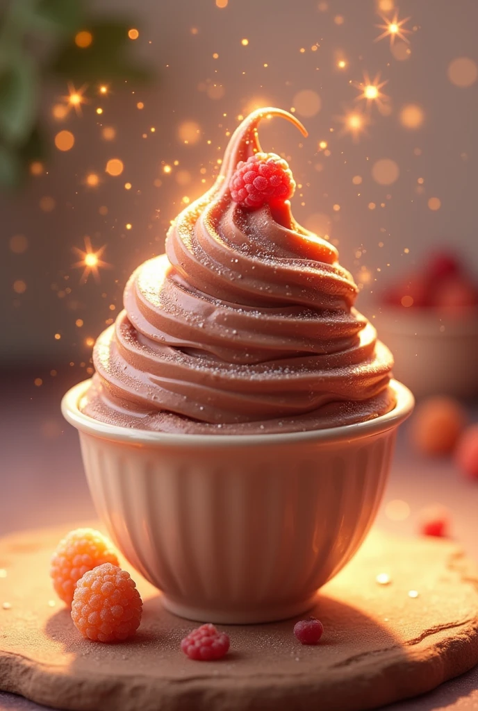 Sweet sparks . chocolate yogurt. Chinchin