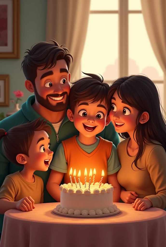 Later, when Timmy gets home, his family celebrates his bravery. They prepared a small cake. Timmy happily blew out the candles, knowing he had accomplished something big. Her parents hugged her, and her little sister looked on in wonder.