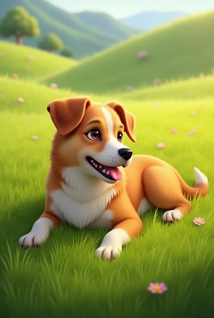 Dog on the grass