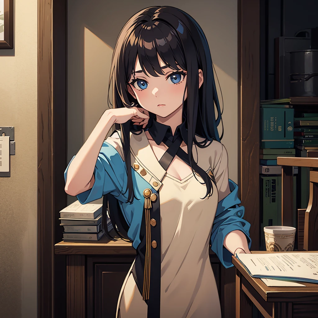 masterpiece, best quality, 1 girl, Solitary, Influence,There&#39;s a girl hiding in the closet，Sit inside with your knees hugged，Scared expression