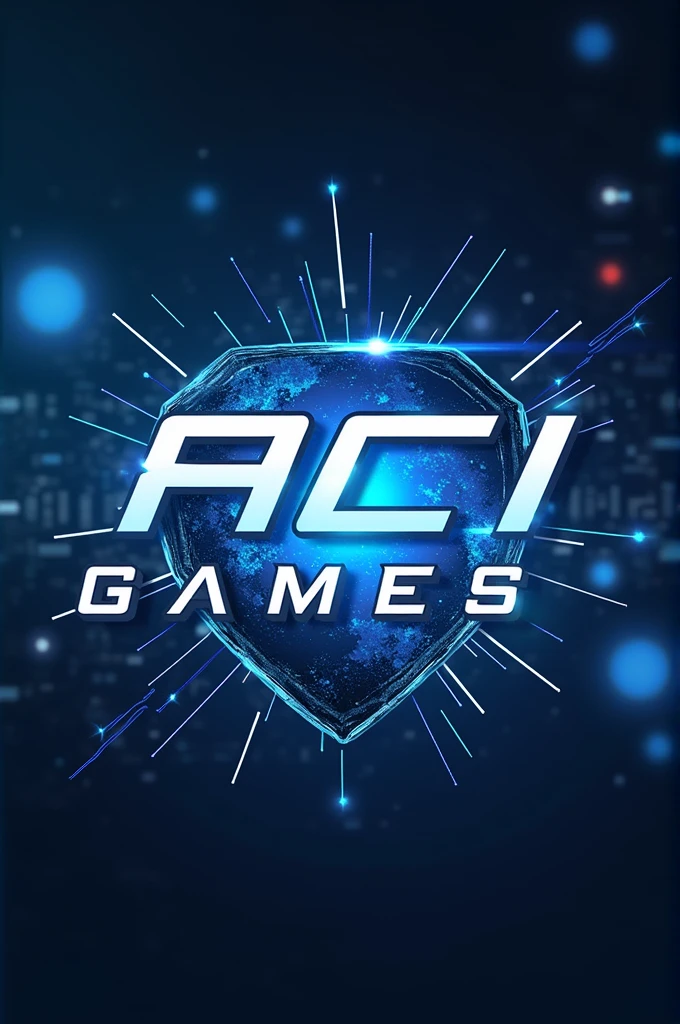 Create an eye-catching logo with the words ACI GAMES highlighted for technical service in video games