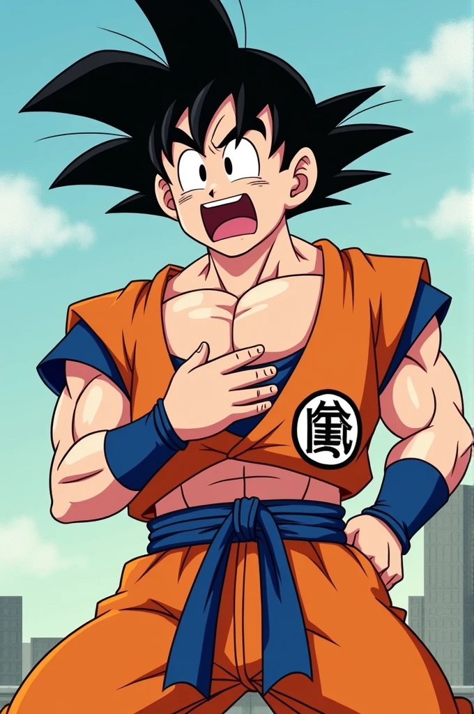Goku gets an atomic wedgie