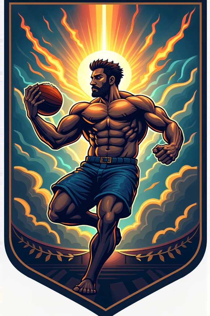 Make me a football logo with the name tournament of the gods