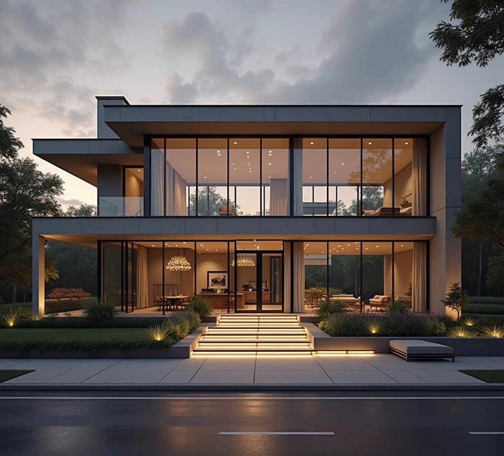 mordenhouse, house, glass house with a sloping roof, modern, vibrant (photo brute, Real, best quality, head of'artwork:1.2), (hyper Realistic, photo-Realistic:1.2), high quality, (dark lighting:1.2), perfect lighting, archaic