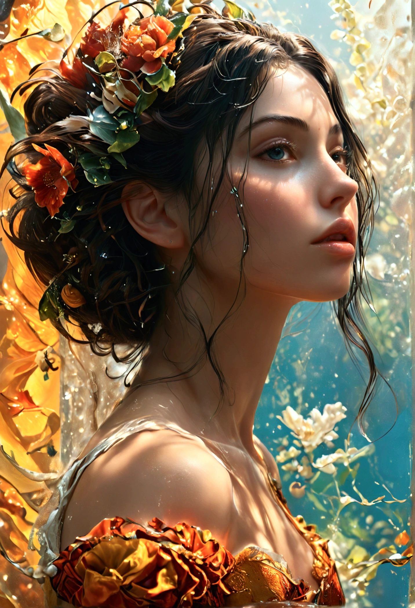Beautiful female body, amazing background, perfect composition, beautiful detailed intricate insanely detailed octane render trending on artstation, 8 k artistic photography, photorealistic concept art, soft natural volumetric cinematic perfect light, award - winning photograph, masterpiece, oil on canvas, raphael, caravaggio, greg rutkowski,
