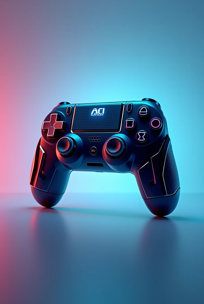 Create an eye-catching logo with the text ACI GAMES highlighted, a technical service for video games that has a game controller in a very eye-catching image.