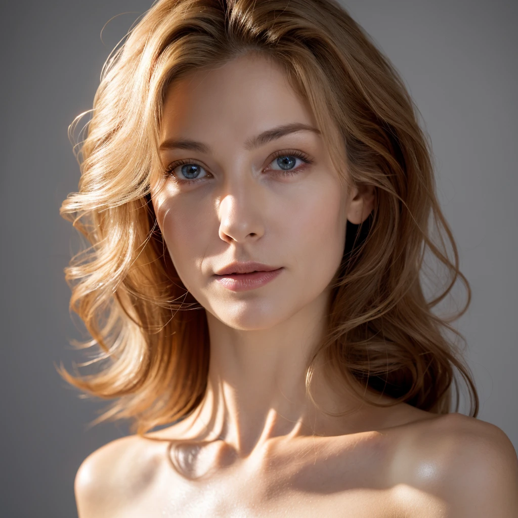 Beautiful mature woman with beautiful wavy long blond hair, Sexy Scandinavian beauty, naked, Ultra-high resolution,(Realistic:1.4), ((Highest quality)), ((masterpiece)), (be familiar with),