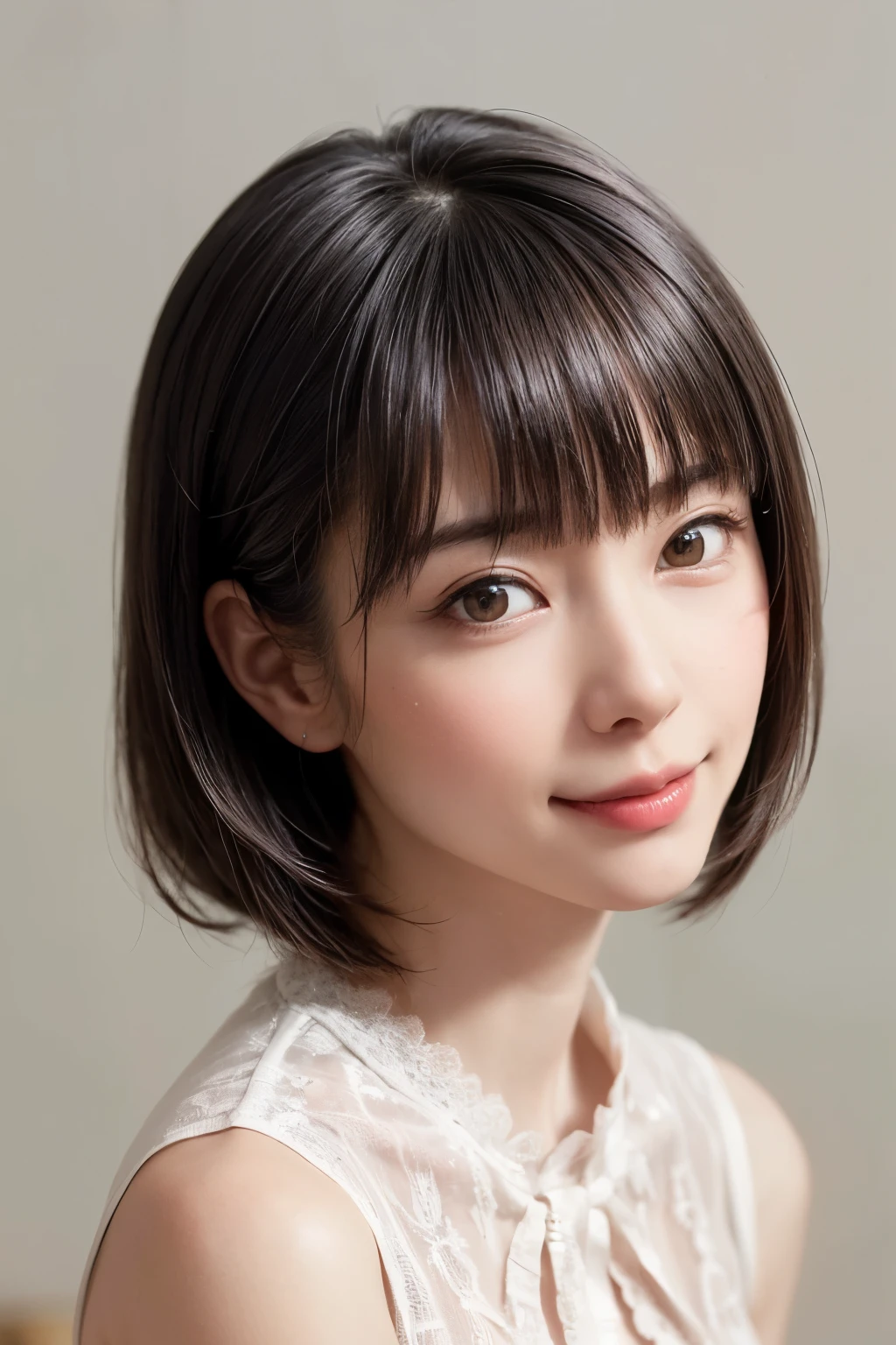 (software:1.8、masterpiece, Highest quality),1 person, alone, hyper Realistic, Realistic,Realistic, Looking at the audience, Light brown eyes:1.4,Brunette Short Bob Hair with highly detailed shiny hair, Brightly colored winter clothes, Lepangas:1.4), Outdoor, Mouth closed, Upper Body、big chest eye、eyelash、{Hugeな|big chest|Hugeなな|Mega} whole :2, chestの谷間:2、(((big chest eye、Short Bob Hair、Highlights from Students、Looking at the audience、She is very beautiful and cute、Show me your ears、Long neck、smile、Close your mouth and smile、Bangs and beautiful teeth)))、Ideal body type、(Nothing is drawn、A very beautiful pure white background:1.6)、美しいLong neck:1.4、(({Huge|big|Hugeな|Mega} chest, chestの谷間:2、Upper Bodyは服を着ていない:1.6))、(((Portraiture:2)))、Perfect Anatomy