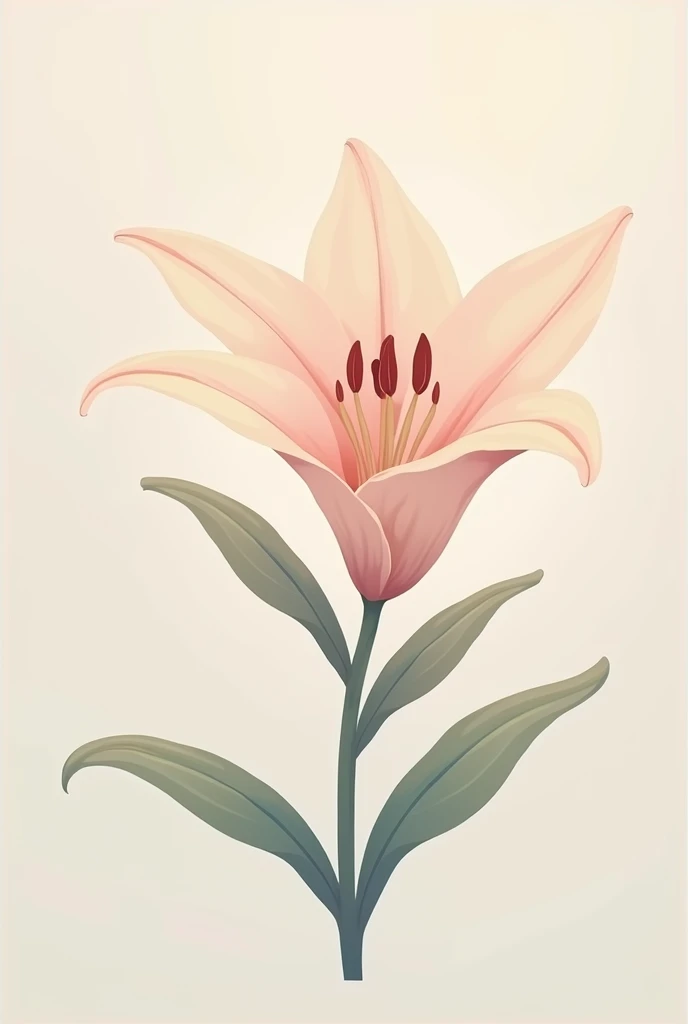 A logo for entrepreneurship that captures the essence of the delicate lily flower in pastel colors