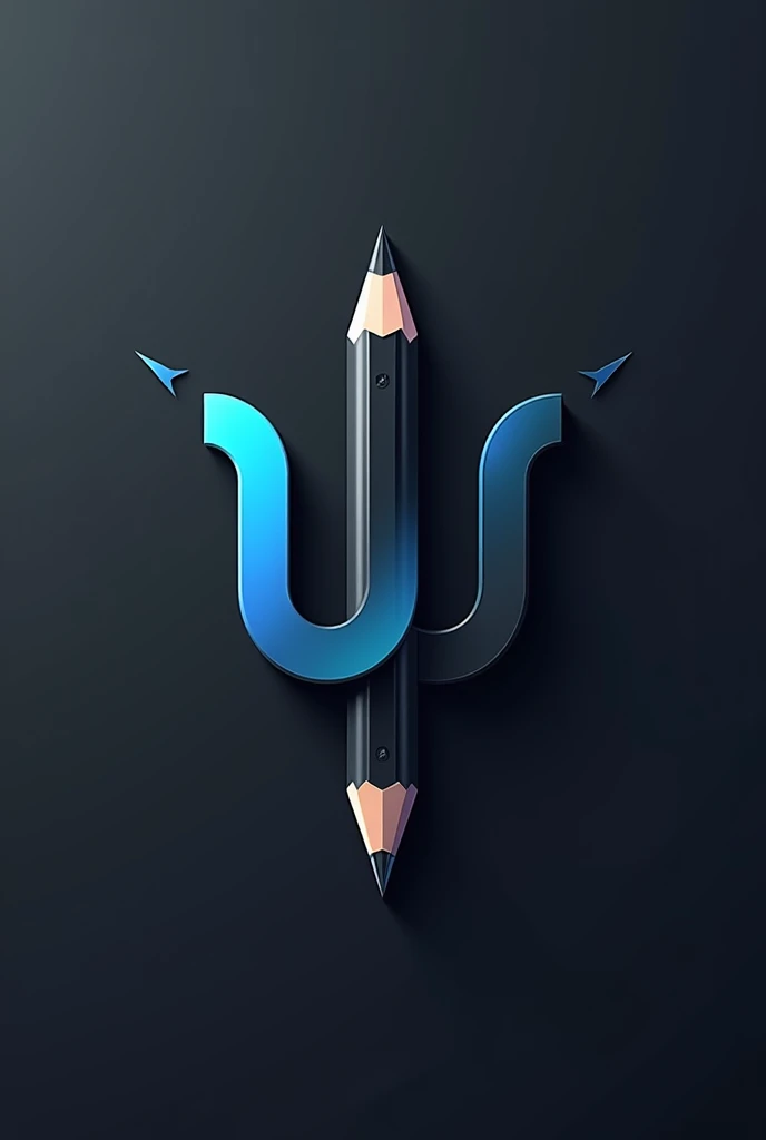 create a logo for Magnetik Creative Studio which is a marketing company it must be elegant, sober, professional and creative. It should include a stylized creative pencil with magnetic attraction elements, una tipografía moderna y elelegante y una paleta de colores sobers y llamativos como negro, gray, white, electric blue. Subtle details such as soft shadows and shimmer effects can add sophistication to the design..
