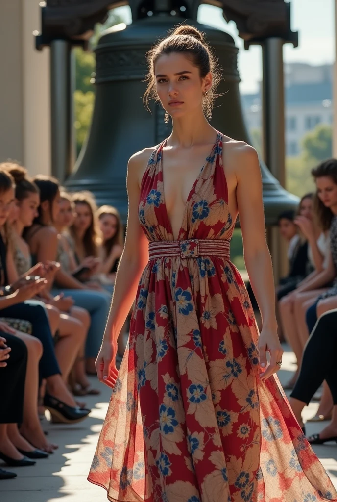 Total look of a fashion collection inspired by the Liberty Bell