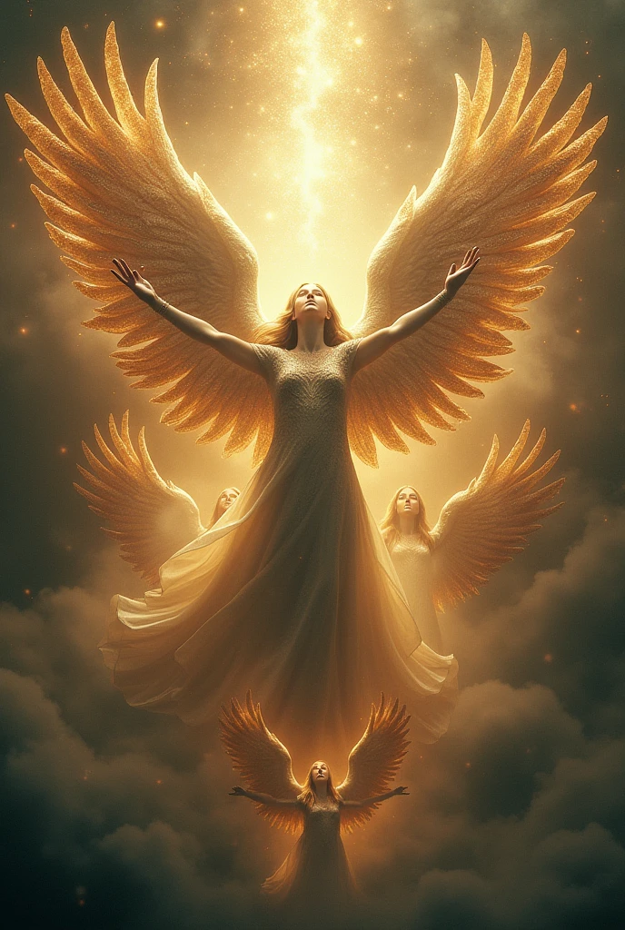 Revelation 4:8
[8]Each of them had six wings and was covered with eyes., above and below the wings. And day and night they repeated without ceasing:&quot;Holy, Holy, Holy es el Señor Dios Todopoderoso,He who was and who is and who is to come.»
