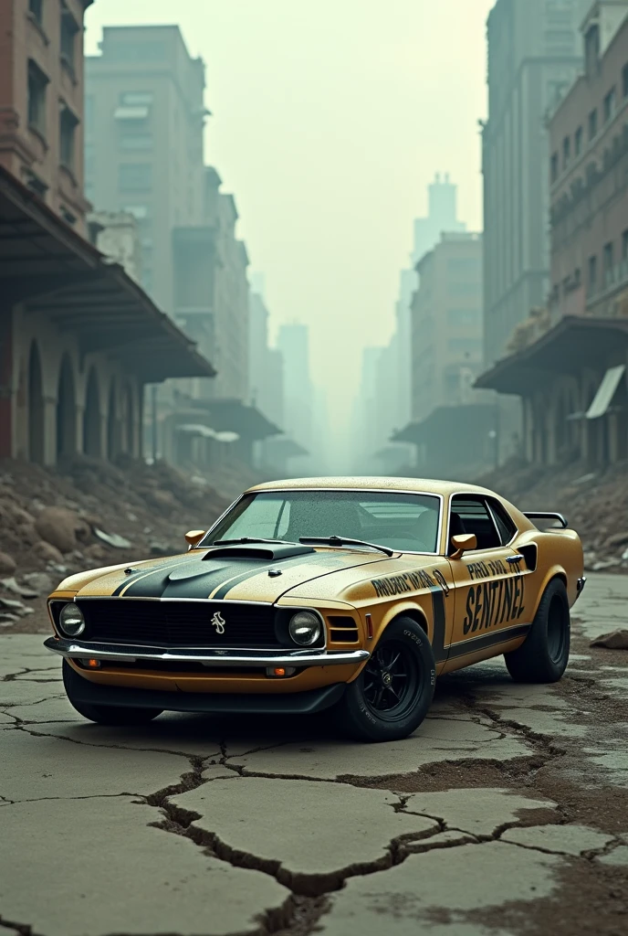 The letters "Project Sentinel" a ford mustang end of the world style