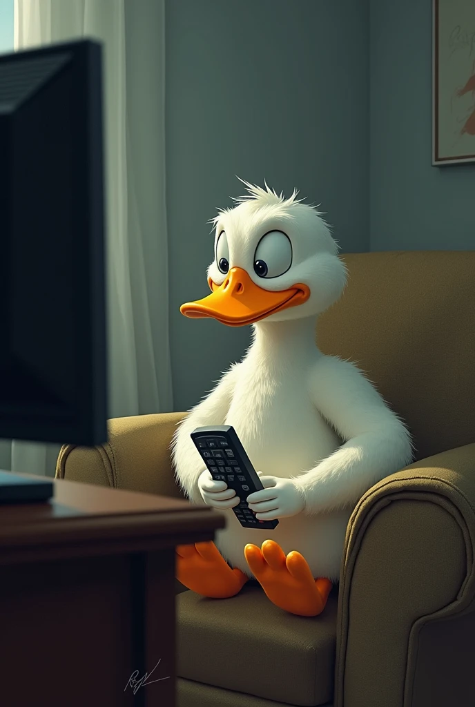 Episode 4:Finding Myself Scene: The duck returns home,Turn on the TV,But I can't concentrate。His heart is like a remote control,Constantly switching channels,But I am always looking for the shadow of the heroine。
plot: finally,He decided to put down the remote control.,Get out of the house,To find your own happiness。In the picture,The male protagonist's duck image gradually becomes strong and confident。