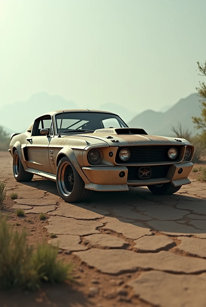  Create the letters "Project Sentinel" a ford mustang end of the world style 