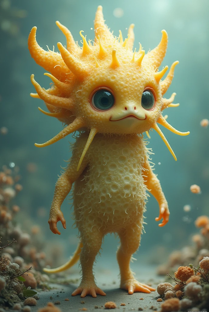 A slime creature, detailed slimy texture, gooey and viscous appearance, (cute eyes:1.5), bright neon colors, fluorescent glowing, surreal fantasy landscape, colorful alien environment, glowing, bioluminescent plants, cinematic lighting, detailed 3D render, vibrant colors, high detail, masterpiece, best quality, very aesthetic, absurdres
