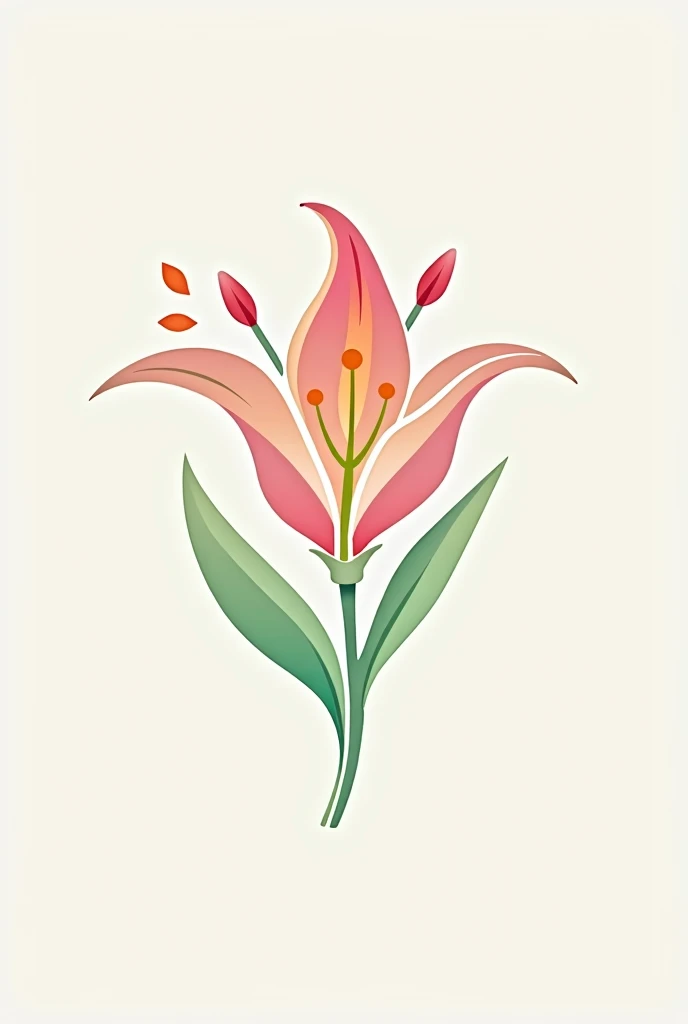 A logo for entrepreneurship that captures the essence of the lily flower in pastel colors
