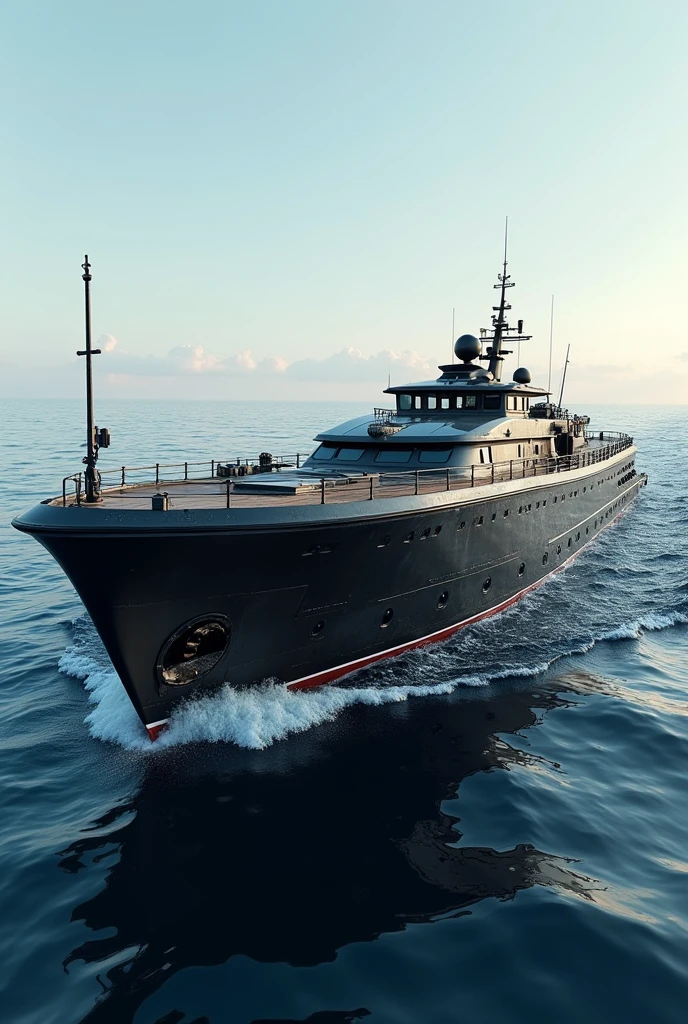 Shape should look like and ford mustang gt and body of ship realistic image in the middle of ocean
