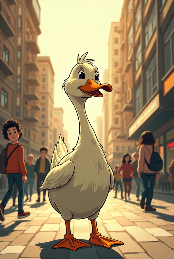 Episode 6:Regaining Pride Scene:The duck stood up again,Return to your familiar life。His duck image becomes more dynamic,Confidence in the eyes。
plot: The last scene of the comic,Ducks walk through the busy streets,with a faint smile on his face,This emotional journey full of twists and turns ends here.。。