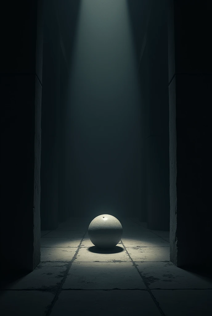 that the ball is inside and it is darker