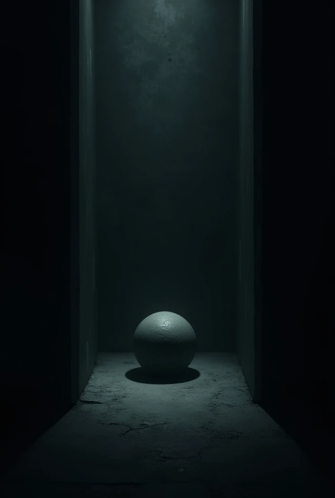 that the ball is inside and it is darker