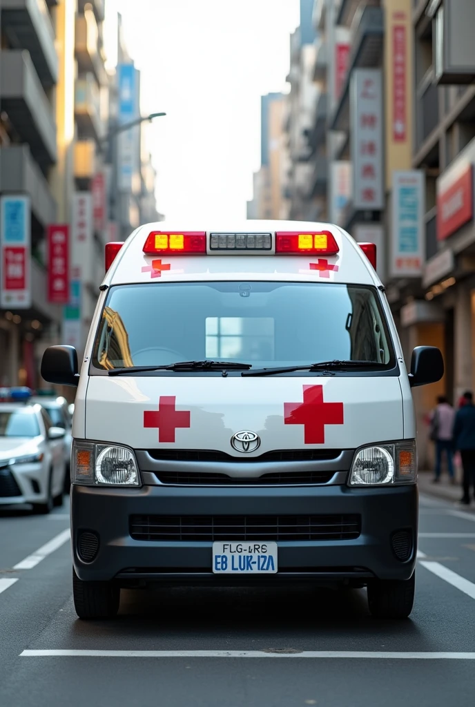 Write Hiace and make it into an ambulance