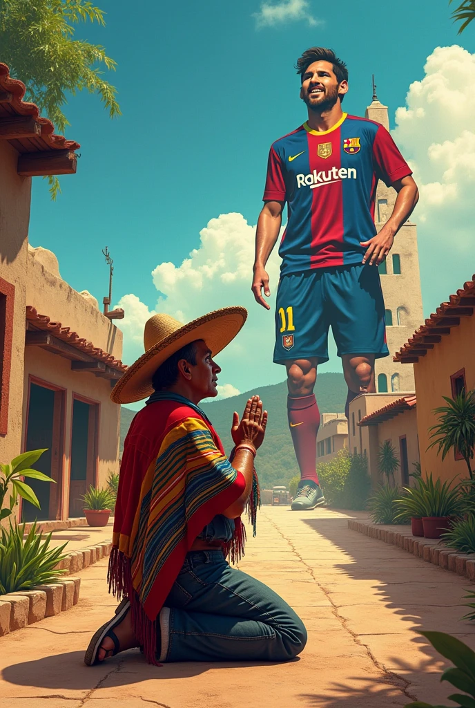 Create a Mexican Make him more Mexican Make him Christian pray to Messi