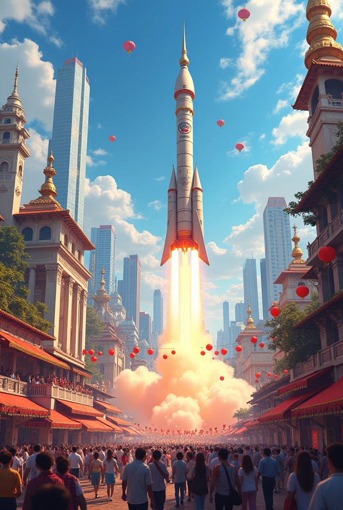 In the city of Sarawut, a rocket festival was held.
