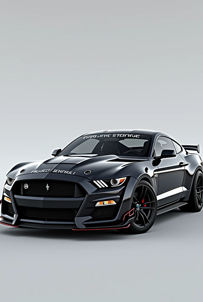 Create the letters "Project Sentinel" un ford mustang gt 500