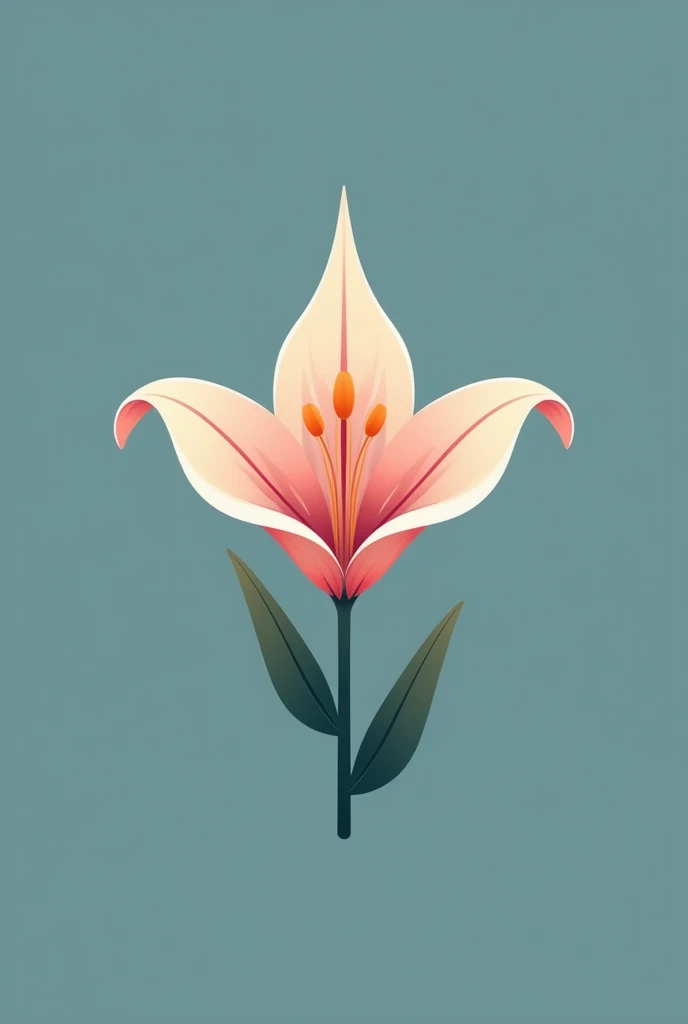 A logo for entrepreneurship that captures the essence of the lily flower in pastel colors without a background
