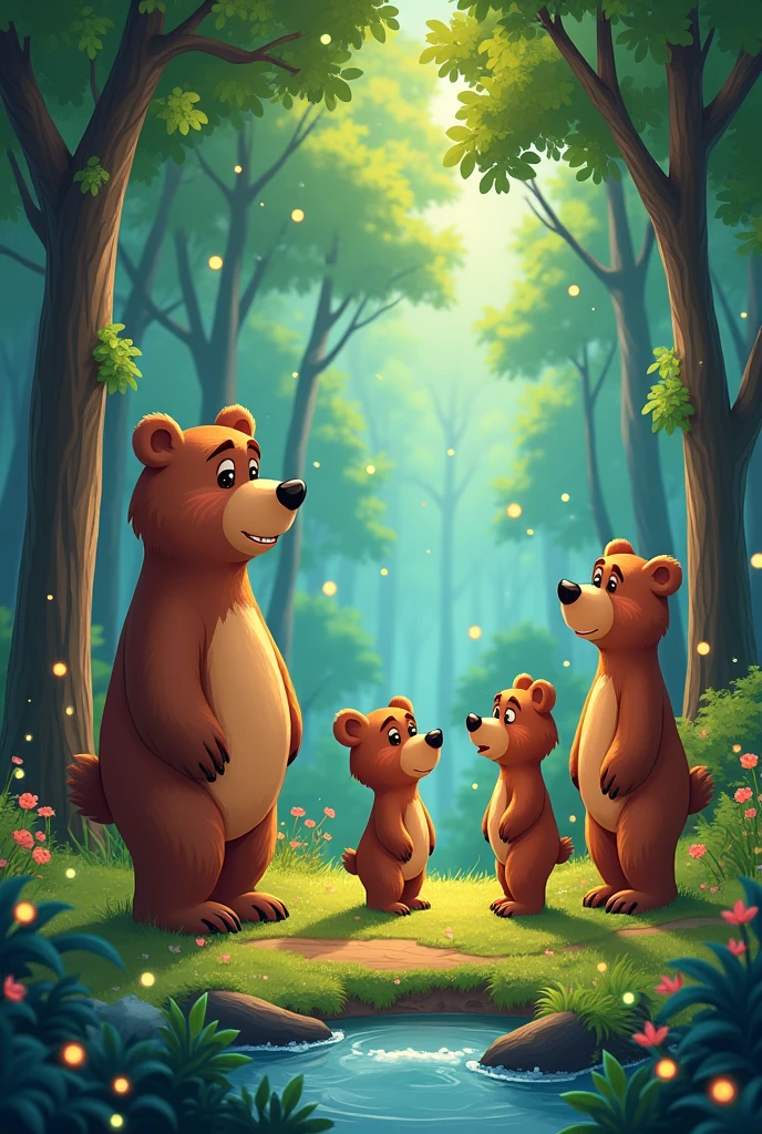 Little bear Benito apologized to his parents and siblings. for not having paid attention to them. Since that day, Benito learned to value the importance of listening to his family. In colorful cartoon and in the forest.