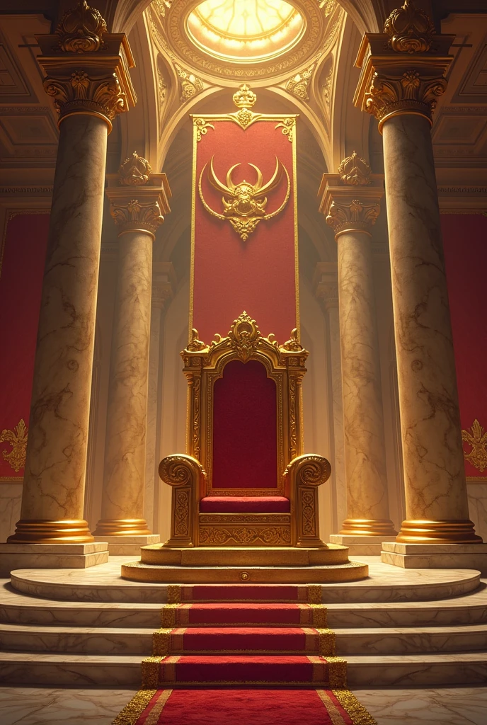 throne room of a kingdom with golden intro