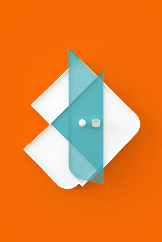 Create a slogan with an orange background, white and blue without letters