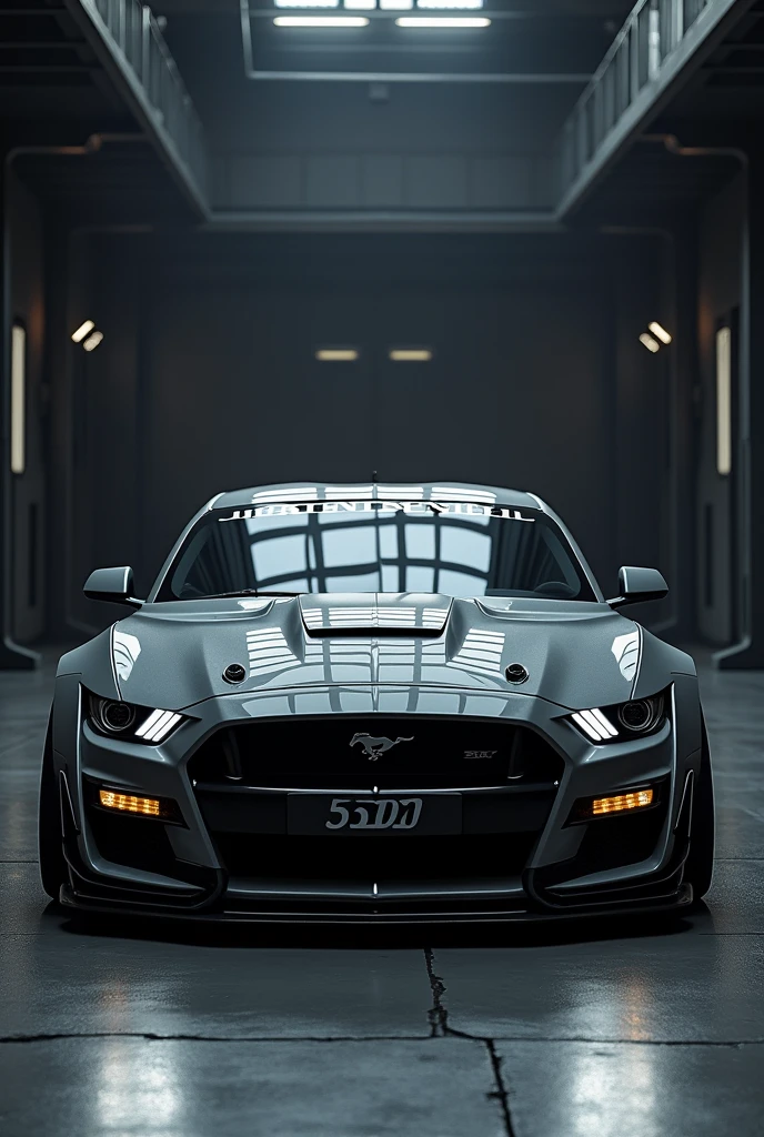 Create a self-project of a Ford Mustang GT 500 with the letters Project Sentinel