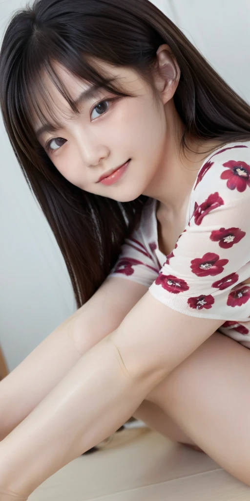 ((64k，Ultra-high resolution，Ultra high quality，masterpiece，Hyperrealistic，Young and adorable, beautiful, young, adorable，〜20 year old girl，young woman，Full body photo，Full body angle，Whole Body Ezbian，Surreal，Very detailed:1.3，Ultra-realistic:2.5))，Cute smile，Adorable smile，nice smile，Baby Face，A Cup〜D Cup Size Breast，Straight Long Hair，Black Hair，Sitting，Cute face，Glowing Skin，Glossy face，Beautiful body，concentrated，((Floral crew neck dress，Slimming waist dress，Slimming dress))，((Seamless Ultra-thin All-through Pantyhose，Ultra-thin seamless pantyhose, sexy, all-through, beautiful legs, tights, sheer, pantyhose, women&#39;s))，single eyelid，Long legs，Thin legs，Beautiful hands and feet，Thin thighs，Nice thighs，((Ultra Micro Mini Skirt:1.2)):1.4，((地面にSitting))，Water Lake，A prestigious European-style castle，Rose garden in the background，Bare shoulders，Low - Angle，((Face your body forward))，((Sitting position))，Pull up one＆#39;My tight skirt，bangs，Beautiful legs，((Japanese women who still retain their beautiful youthfulness，A European woman who still retains her beautiful youthfulness))，With a young body，((Beach))，((Sandy Beach))，((Fireworks at night background))
