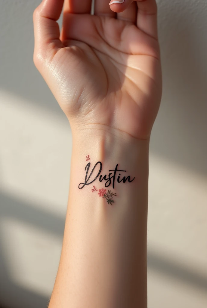 Dustin name tattoo image for women