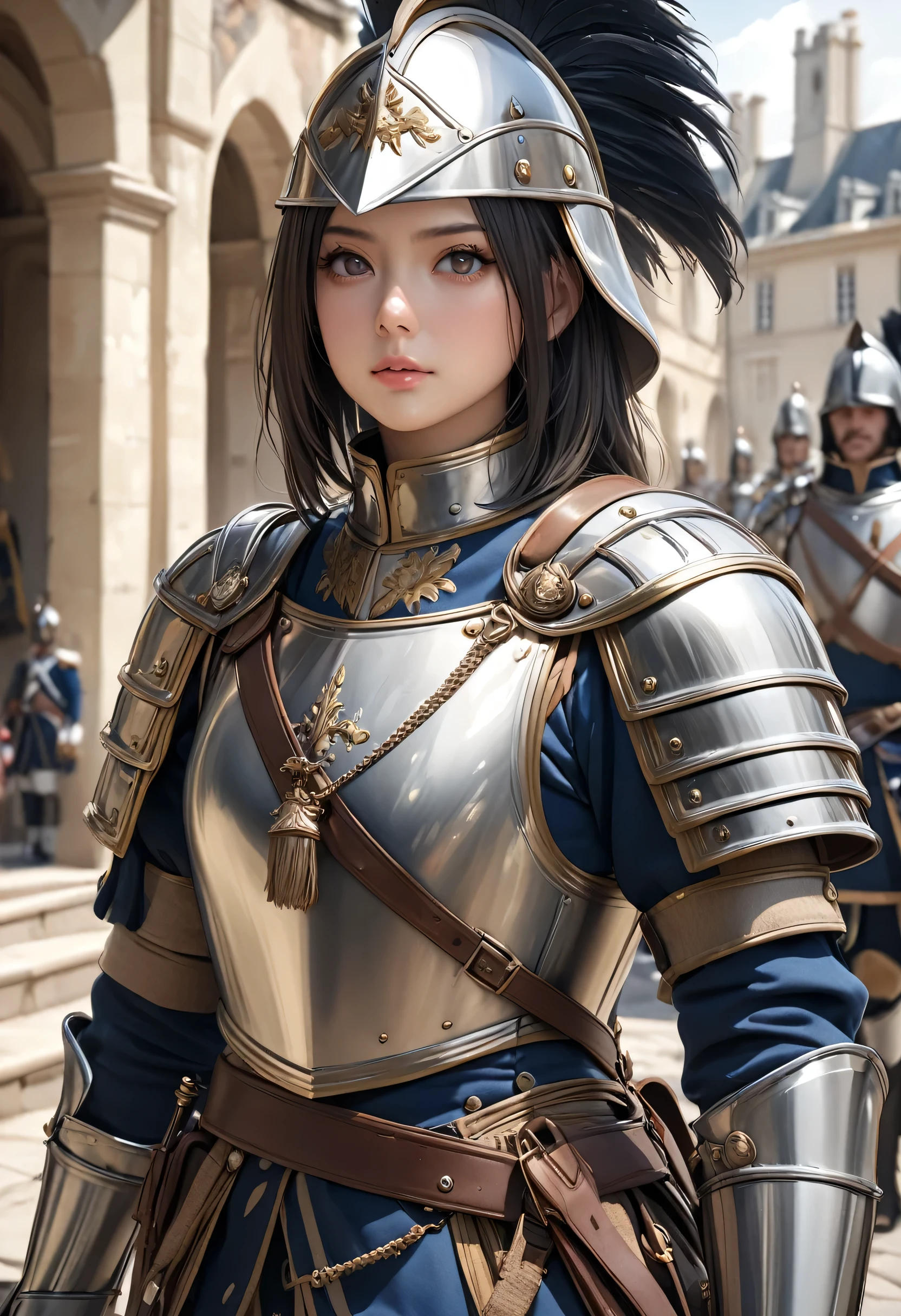 Cuirassiers, best quality, 4k, 8k, highres, (masterpiece:1.2), ultra-detailed, (photo realistic,:1.37), looking at viewer, 