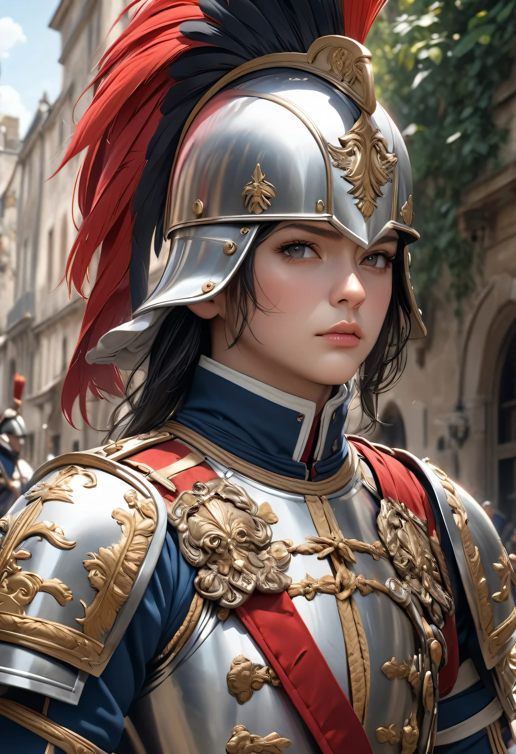 Cuirassiers, best quality, 4k, 8k, highres, (masterpiece:1.2), ultra-detailed, (photo realistic,:1.37), looking at viewer,