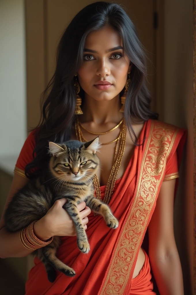 a Shan princess who dress like royal thai queen with a Burmese royal cat .