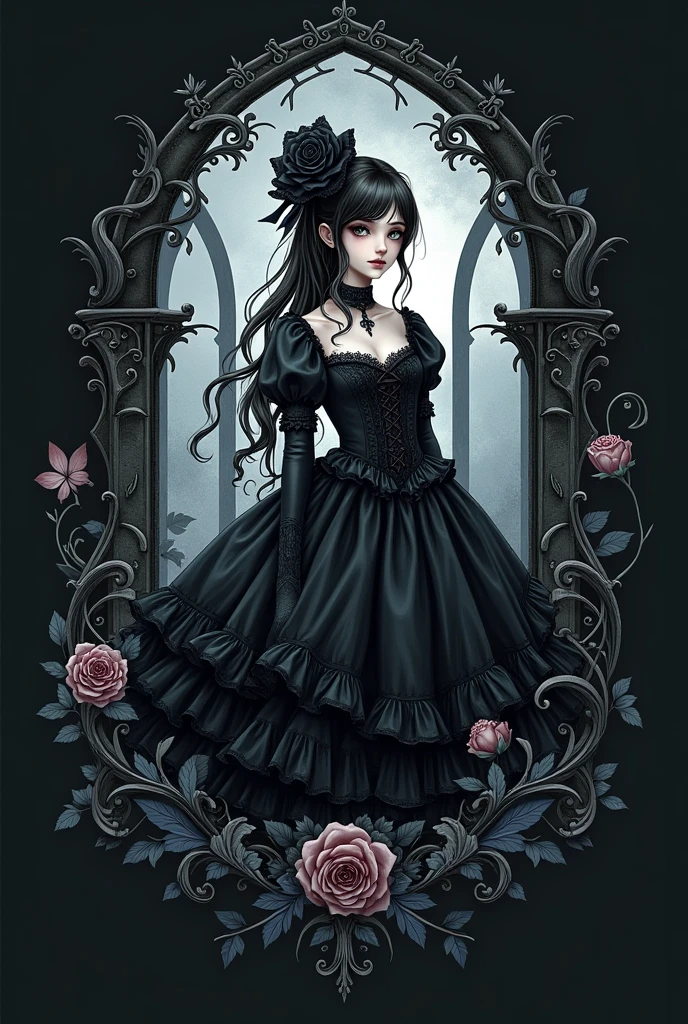 generate a logo for a gothic lolita brand