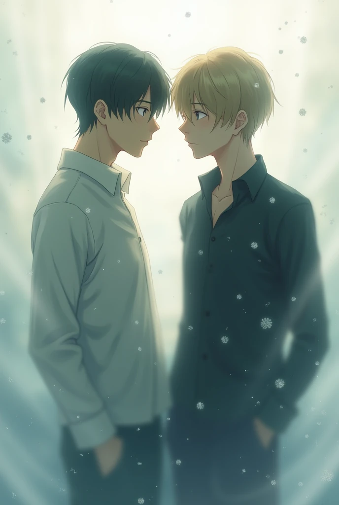 Anime men with blur body

