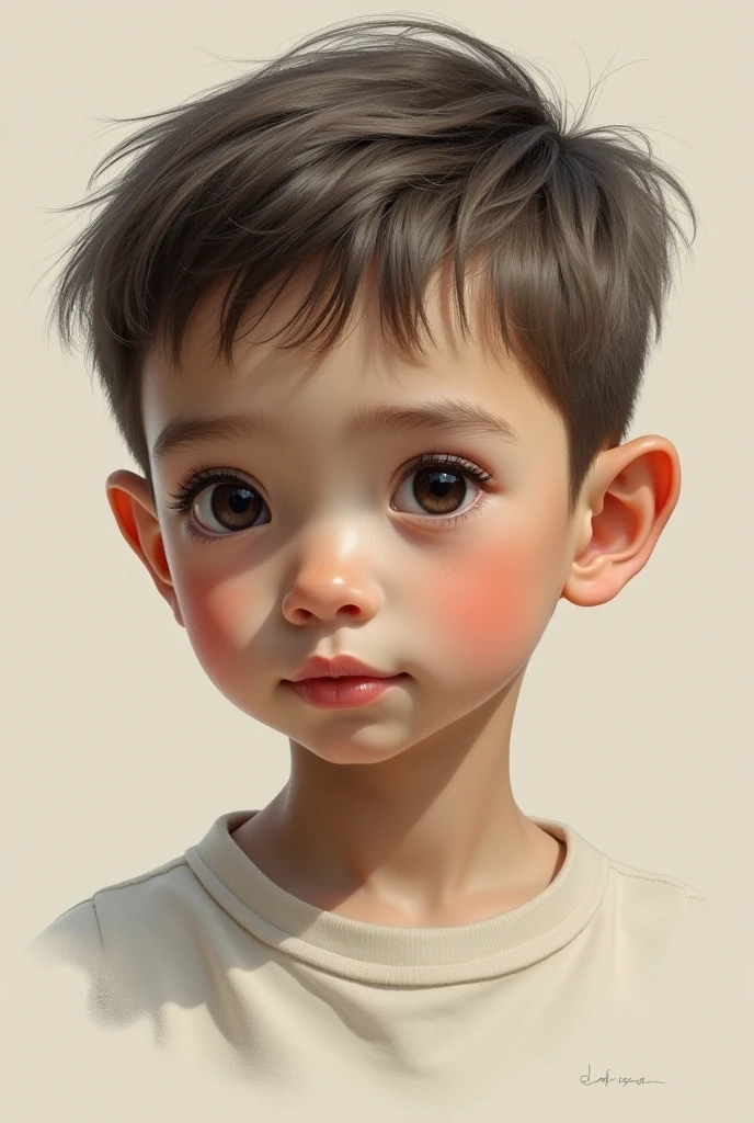 Create a realistic boy drawing 

